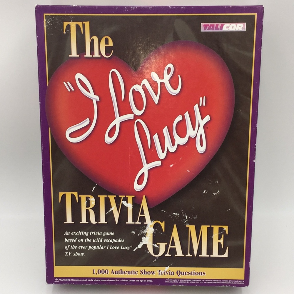 The I Love Lucy Trivia Game Television Show Board Game Vintage 1998